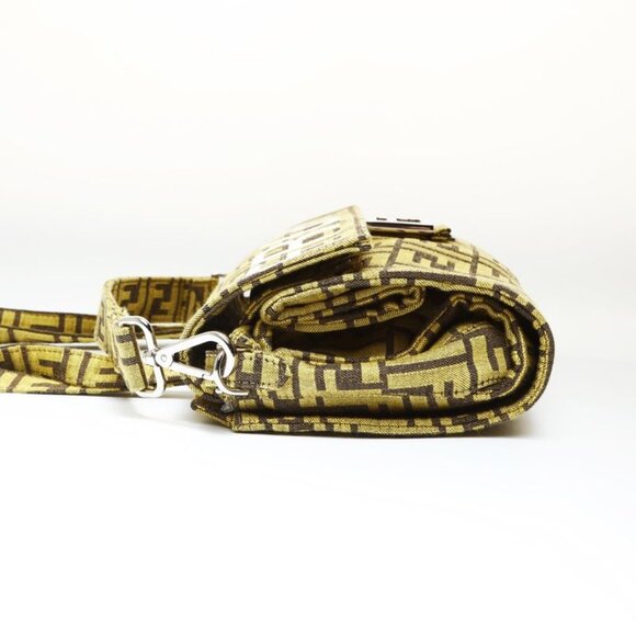 Fendi Shoulder Bag Zucca Frgmt Baguette Four Double - Picture 4 of 10